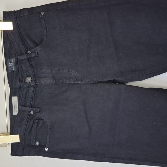 AG Adriano Goldschmied Mid Rise Stevie Slim Straight Black Jeans, Size 28 - Picture 5 of 14